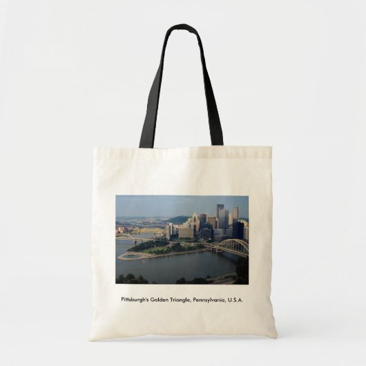 Pittsburgh's Golden Triangle, Pennsylvania, VS Tote Bag (Voorkant)