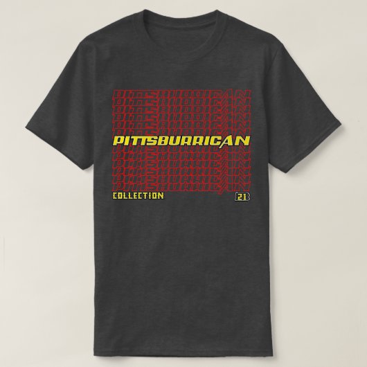 Pittsburrican Collectie Cascade tekst 1 T-shirt (Design voorkant)