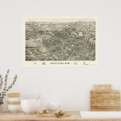 Pittsfield, MA Panoramic Map - 1899 Poster (Keuken)