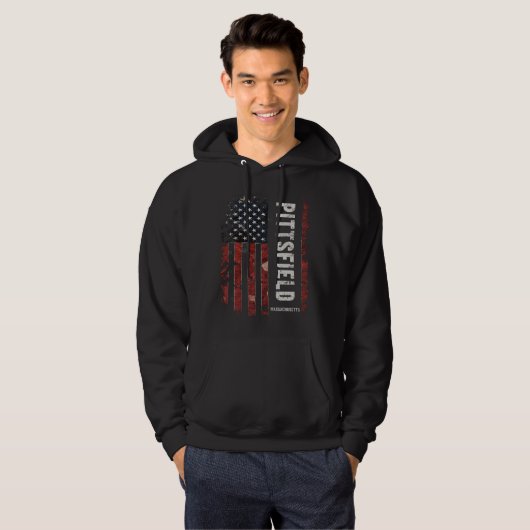 Pittsfield Massachusetts Hoodie (Voorkant volledig)