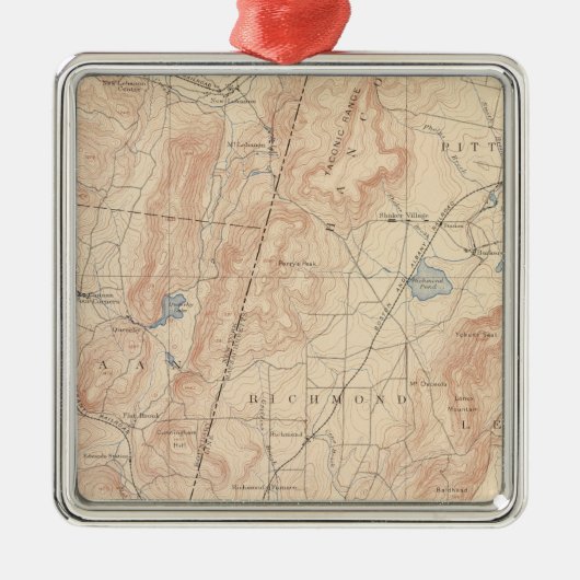 Pittsfield, Massachusetts Metalen Ornament (Voorkant)