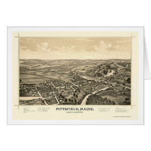 Pittsfield, ME Panorama Map - 1889