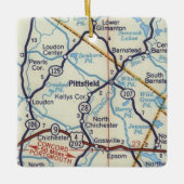 Pittsfield NH kaart Keramisch Ornament (Voorkant)