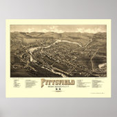 Pittsfield, NH Panoramic Map - 1884 Poster (Voorkant)