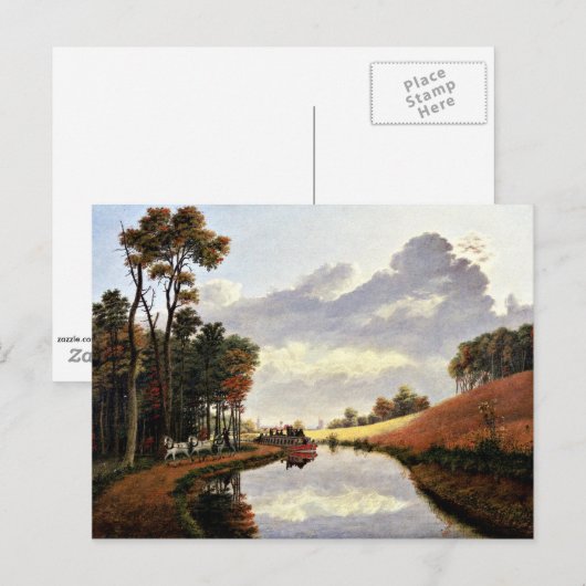 Pittsford aan het Erie-kanaal schilderij Briefkaart (Voorkant / Achterkant)