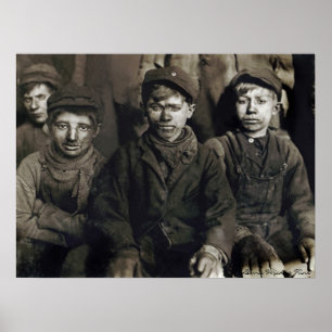 Pittston Breaker Boys by Lewis Wickes Hine, 1911 Poster