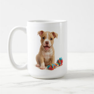 Pitty Party – Pitbull Puppy met kleurrijke touw Sp Koffiemok