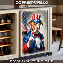 Pitubull als Uncle Sam voor 4 juli - Tissuepapier