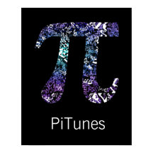 PiTunes ~ Funny Wiskunde en Music Geek Poster