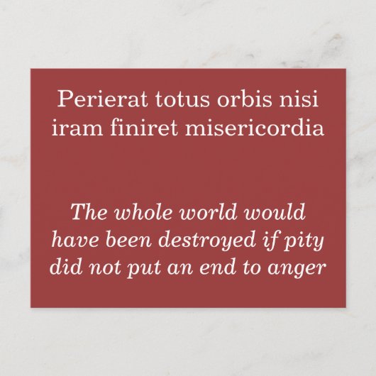 Pity and anger - Seneca de Elder quote Briefkaart (Voorkant)