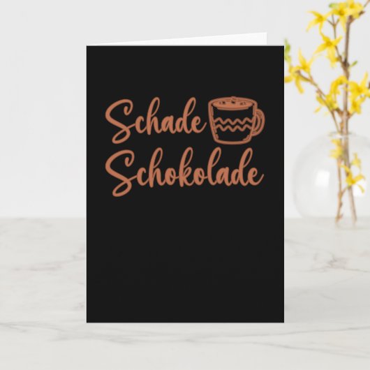 Pity Chocolate Cocoa Gezegde Ciao Coca Funny Kaart (Gele Bloem)