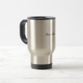 Piuma Bianca Plain Silver Travel Mug Reisbeker (Voorkant links)