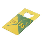 pius-X ontwerp op de middelbare school Creditkaart Flessenopener (Voorkant Gekanteld)