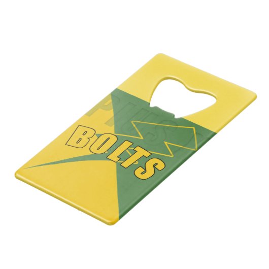 pius-X ontwerp op de middelbare school Creditkaart Flessenopener (Voorkant Gekanteld)