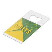 pius-X ontwerp op de middelbare school Creditkaart Flessenopener (Achterkant Gekanteld)