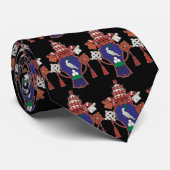 Pius XII Black Necktie Stropdas (Opgerold)