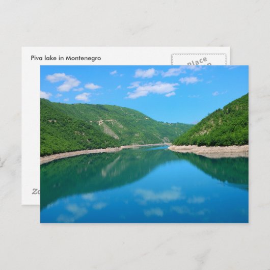 Piva-meer in het Montenegro-Briefkaart Briefkaart (Voorkant / Achterkant)