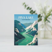 Piva-meer Montenegro Briefkaart (Staand voorkant)