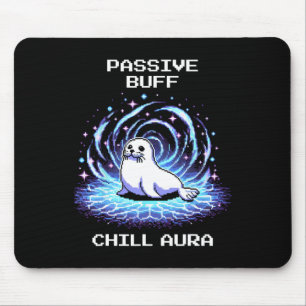 Pive Buff Chill Aura Pixel Art Zegel Retro Gamen  Muismat
