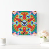Pivitol Kaleidoscoop Vierkante Klok (Huis)