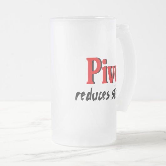 Pivo vermindert stress matglas bierpul (Voorkant rechts)