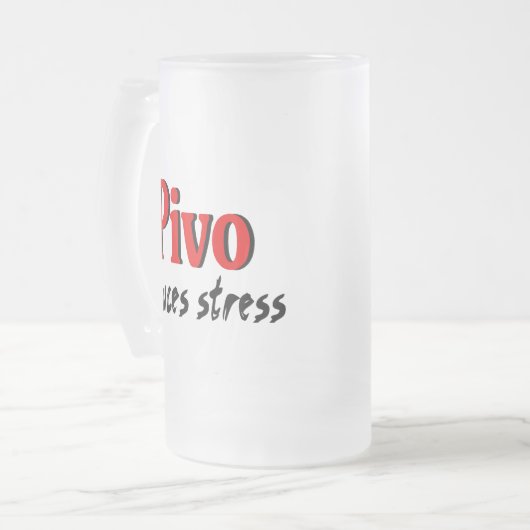 Pivo vermindert stress matglas bierpul (Voorkant links)