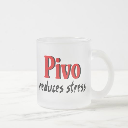 Pivo vermindert stress matglas koffiemok (Rechts)
