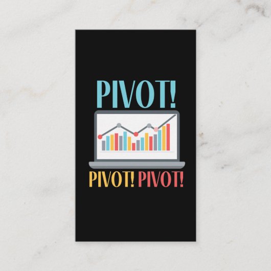 Pivot Analytics Finance Data Science Computer Visitekaartje (Voorkant)