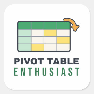 Pivot Table-fanaat Spreadsheet Humor Vierkante Sticker