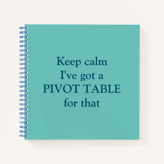 Pivot Table square notebook Notitieboek (Voorkant)