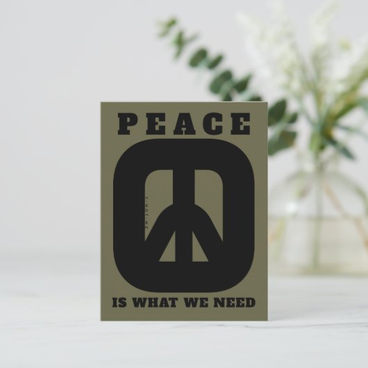 PIWWNEED PEACE2 (IWWN) BRIEFKAART (Staand voorkant)
