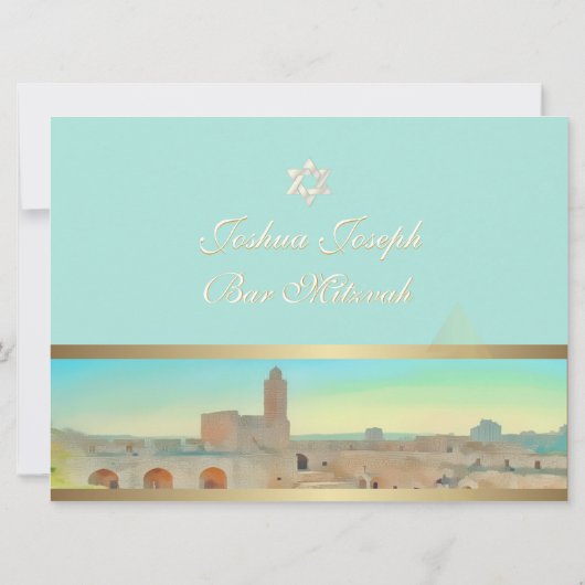 Pix Dezines Tower of David, Jeruzalem Kaart (Achterkant)