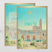 Pix Dezines Tower of David, Jeruzalem Kaart (Voorkant / Achterkant)