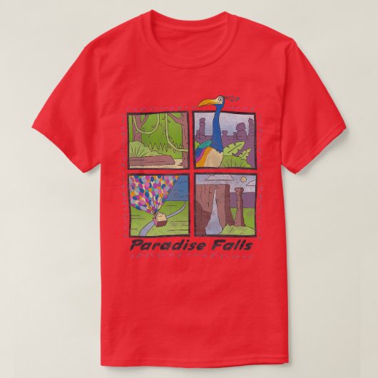 Pixar Up Paradise Herfsten Summer Camp Squares T-shirt (Design voorkant)