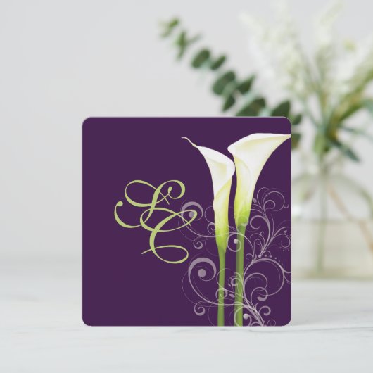 PixDezin calla lilies/DIY achtergrond Kaart (Staand voorkant)