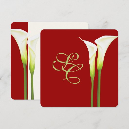 PixDezin calla lilies/DIY achtergrond Kaart (Voorkant / Achterkant)