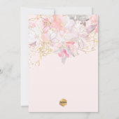 PixDezin Waterverf Blush Sweetpeas Baptisme Kaart (Achterkant)