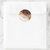 PixDezine Abstract inktalcohol Faux Gold Ronde Sticker (Tas)