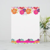 PixDezine Alegre Retro Floral Gepersonaliseerd Briefhoofd (Staand voorkant)