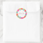 PixDezine Aloha Hibiscus Lei/DIY achtergrond kleur Ronde Sticker (Tas)