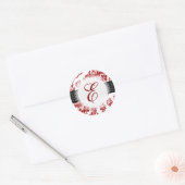 PixDezine augusta damast/monogram/doe-het-zelf kle Ronde Sticker (Envelop)