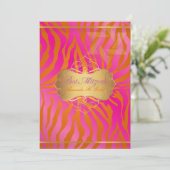 PixDezine Bat Mitzvah/ster van david+zebra strepen Kaart (Staand voorkant)