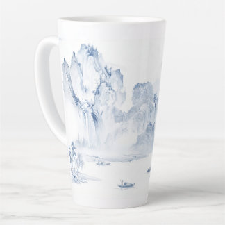 PixDezine Blauwe Chinoiserie Vallei Levenslandscha Latte Mok
