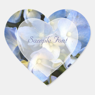 PixDezine blauwe hortensia/DIY achtergrond kleur Hart Sticker