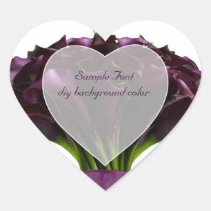PixDezine bordeaux calla/DIY achtergrond kleur Hart Sticker