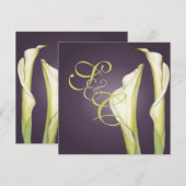 PixDezine Calla lilies+plum, trouwuitnodigingen Kaart (Voorkant / Achterkant)