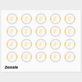 PixDezine chevron/monogram/doe-het-zelf kleuren Ronde Sticker (Vel)