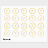 PixDezine chevron/monogram/doe-het-zelf kleuren Ronde Sticker (Vel)