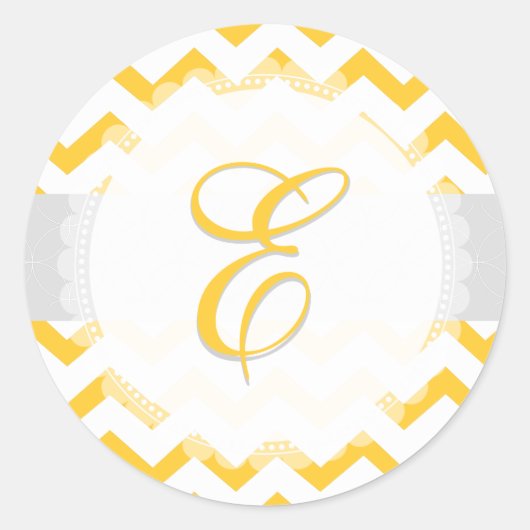 PixDezine chevron/monogram/doe-het-zelf kleuren Ronde Sticker (Voorkant)
