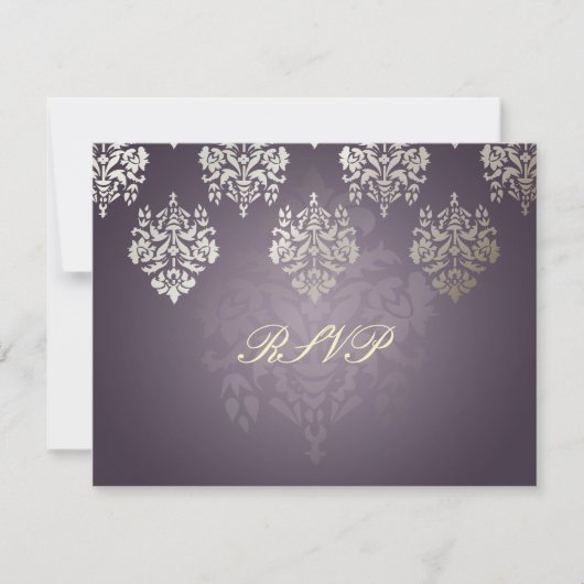 PixDezine Damask6 RSVP vereist 5x7 uitnodigingen (Voorkant)